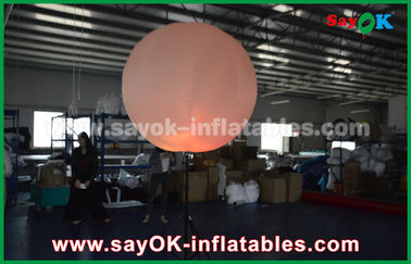 Nylon Cloth Inflatable Lighting Decoration / Halogen Atau Led Light Up Balloons