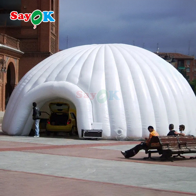 8m 26ft tahan lama kain Oxford besar Inflatable Igloo Dome tenda dengan udara Blower