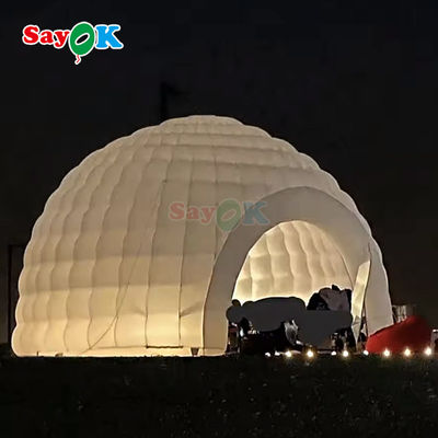 8m Waterproof Outdoor Party Event Disco Igloo Dome Tenda Inflatable Dengan Lampu Led
