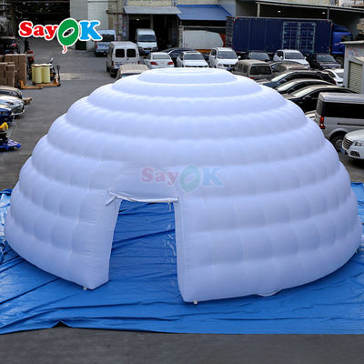 8m Waterproof Outdoor Party Event Disco Igloo Dome Tenda Inflatable Dengan Lampu Led