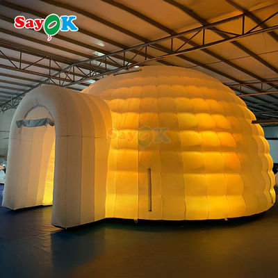 8m Waterproof Outdoor Party Event Disco Igloo Dome Tenda Inflatable Dengan Lampu Led