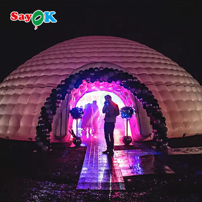 Tenda Igloo Airproof Berbahan Oxford Besar yang Bisa Diinflasi untuk Acara Pesta Club Sewa Pernikahan