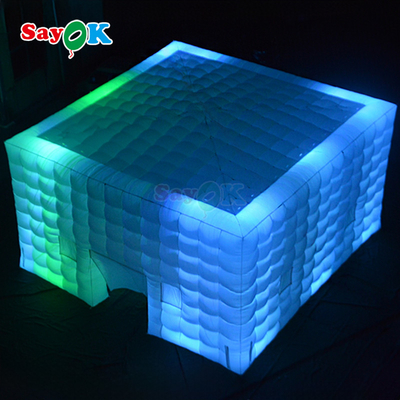 Tenda Camping 8m Square LED Tenda Inflatable untuk 80 Orang Acara Pesta Luar Ruang