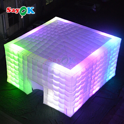 Tenda Camping 8m Square LED Tenda Inflatable untuk 80 Orang Acara Pesta Luar Ruang