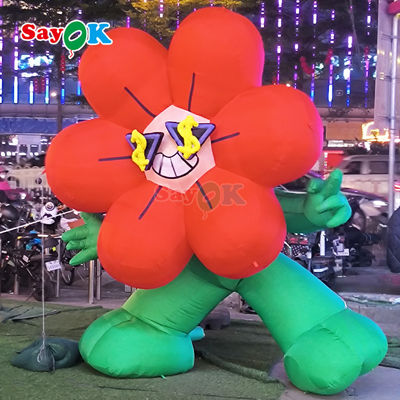 Customized Giant Lighting Inflatable Rich Flower Untuk Dekorasi Iklan