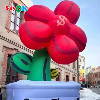 Customized Giant Lighting Inflatable Rich Flower Untuk Dekorasi Iklan