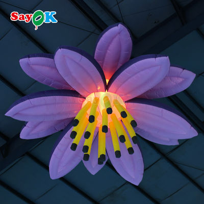 Inflatable Led Light Hanging Inflatable Lotus Flower Untuk Dekorasi Pernikahan