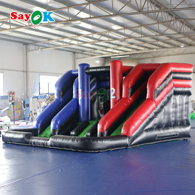 Commercial Inflatable Combo Slide Double Inflatable Bounce House Giant Inflatable Slide untuk outdoor