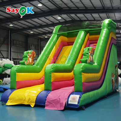 Slide Kolam Renang Inflatable PVC Combo Slide Inflatable dan kolam renang Giant Inflatable Slide Bouncer untuk dijual