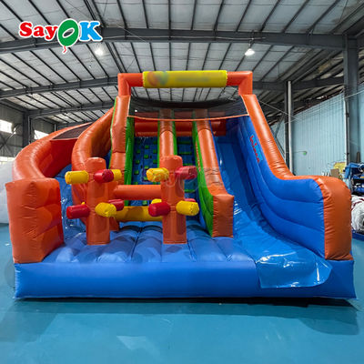 Slide Inflatable Raksasa PVC Inflatable Dry Double Slide Commercial Inflatable Slide Bounce House untuk disewa