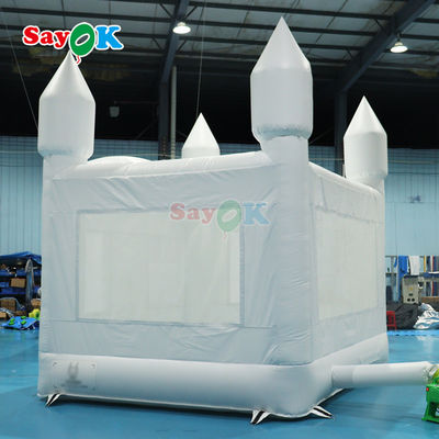 White Inflatable Bounce Inflatable House Bouncy Castle Bouncing Castle Inflatable Untuk Acara Pernikahan Pesta Luar Ruangan