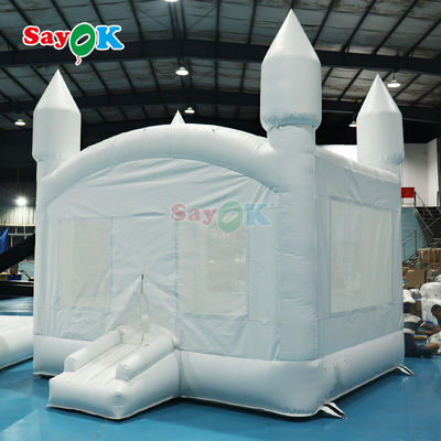 White Inflatable Bounce Inflatable House Bouncy Castle Bouncing Castle Inflatable Untuk Acara Pernikahan Pesta Luar Ruangan
