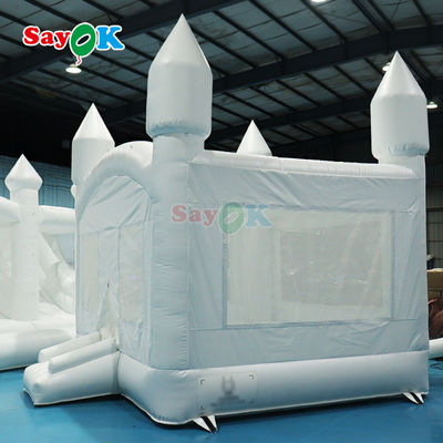 White Inflatable Bounce Inflatable House Bouncy Castle Bouncing Castle Inflatable Untuk Acara Pernikahan Pesta Luar Ruangan