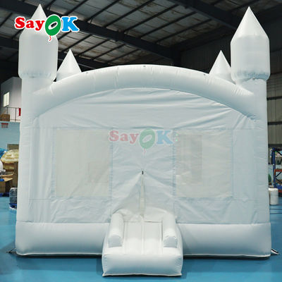 White Inflatable Bounce Inflatable House Bouncy Castle Bouncing Castle Inflatable Untuk Acara Pernikahan Pesta Luar Ruangan