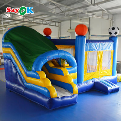 Komersial Kelas Inflatable Bounce House Dengan Slide Inflatable Bounce House Bouncy Castle Untuk Taman Mainan