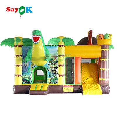 Rumah Bouncing PVC Komersial Jumping Bouncy Castle Bouncer Inflatable Dengan Slide