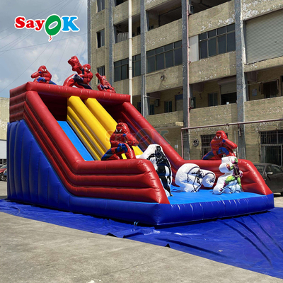 Komersial Warna-warni Inflatable Bounce House & Slide Combo untuk Anak-anak dan Dewasa Outdoor PVC Bouncy Castle