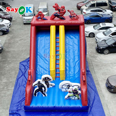Komersial Warna-warni Inflatable Bounce House & Slide Combo untuk Anak-anak dan Dewasa Outdoor PVC Bouncy Castle