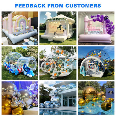 Sayok Rumah Gelembung Transparan Trampolin Rumah Gelembung Inflatable Dome untuk Anak-anak