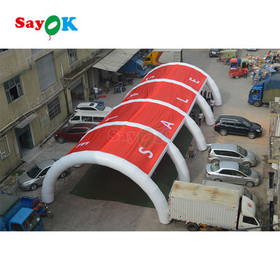 Iklan Luar Ruang Inflatable Sports Training Tunnel Waterproof Inflatable Sports Tents Dome untuk Acara