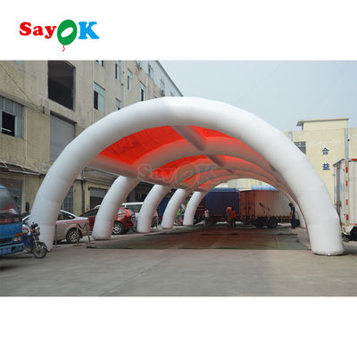 Iklan Luar Ruang Inflatable Sports Training Tunnel Waterproof Inflatable Sports Tents Dome untuk Acara