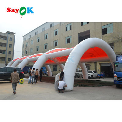 Iklan Luar Ruang Inflatable Sports Training Tunnel Waterproof Inflatable Sports Tents Dome untuk Acara