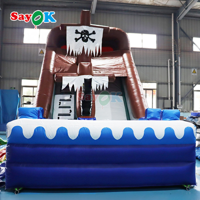 Sayok Hot Sales Desain Baru Slide Bajak Laut Inflatable Bouncy House Inflatable Bouncer Dry Slide untuk Anak-anak