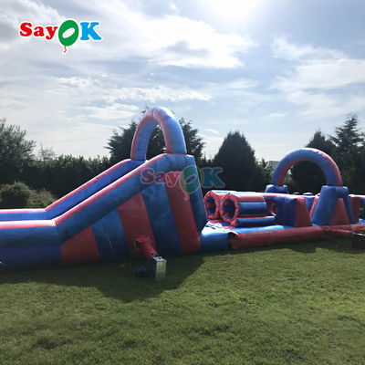 Kursus rintangan kembung double-stitched Inflatables Outdoor Giant Inflatable Obstacle Course untuk orang dewasa