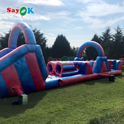 Kursus rintangan kembung double-stitched Inflatables Outdoor Giant Inflatable Obstacle Course untuk orang dewasa