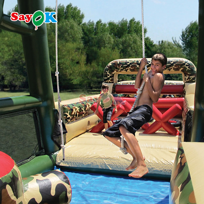 SayOk Komersial Inflatable Obstacle Course Inflatables Outdoor Giant Inflatable Obstacle Course untuk orang dewasa