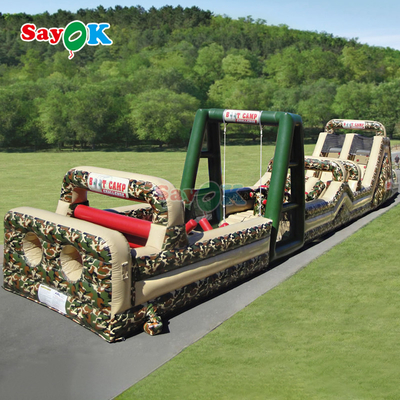 SayOk Komersial Inflatable Obstacle Course Inflatables Outdoor Giant Inflatable Obstacle Course untuk orang dewasa