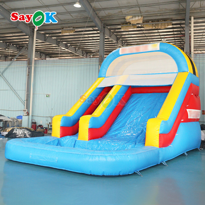 Keamanan Bouncy Castle Dengan Slide Sesuaikan Bounce House Air Slide Inflatable Kids Outdoor