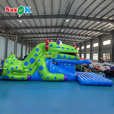Kualitas tinggi PVC disesuaikan besar outdoor Jumping Castle Kota menyenangkan taman kembung mainan Slide Bounce House