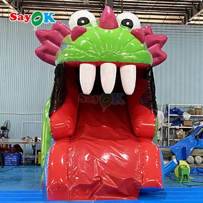 Kualitas tinggi PVC disesuaikan besar outdoor Jumping Castle Kota menyenangkan taman kembung mainan Slide Bounce House