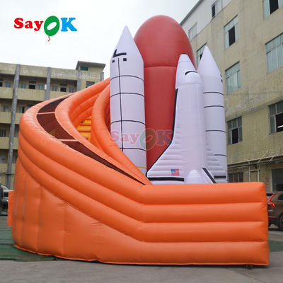 Slide Air Inflatable PVC Wave Slide Air Komersial Inflatable untuk Anak-anak Slide Air Kering Inflatable Bisnis Sewa