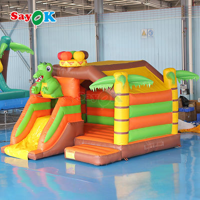 Populer Bouncer Inflatable Outdoor Bouncing Combo Slide Commercial Inflatable Jumping Bouncer Castle untuk Anak-anak