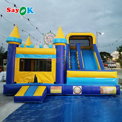 Komersial Grade Inflatable Bounce House dengan Slide Inflatable Bounce House Bouncy Castle untuk Taman Mainan