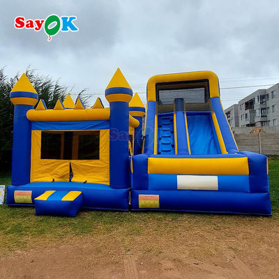 Komersial Grade Inflatable Bounce House dengan Slide Inflatable Bounce House Bouncy Castle untuk Taman Mainan