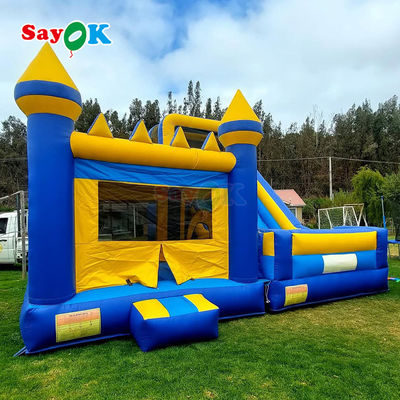 Komersial Grade Inflatable Bounce House dengan Slide Inflatable Bounce House Bouncy Castle untuk Taman Mainan