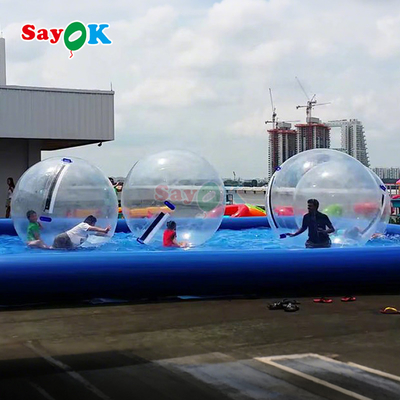 Bola Aqua Zorbing yang bisa diisi dengan air transparan PVC Cylinder Bola Gelembung Air Manusia untuk permainan air