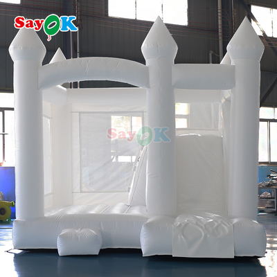 Sayok Komersial PVC Inflatable Bouncer Slide Combo White Inflatable Wedding Bounce House