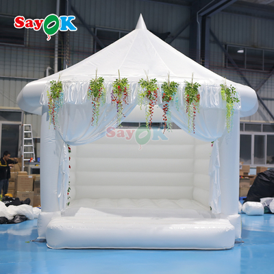 Sayok White Inflatable Bounce House Outdoor Party Wedding Bouncy Castle Castle Inflatables