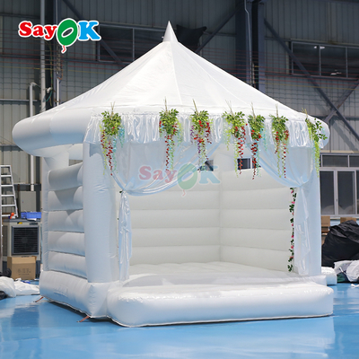 Sayok White Inflatable Bounce House Outdoor Party Wedding Bouncy Castle Castle Inflatables