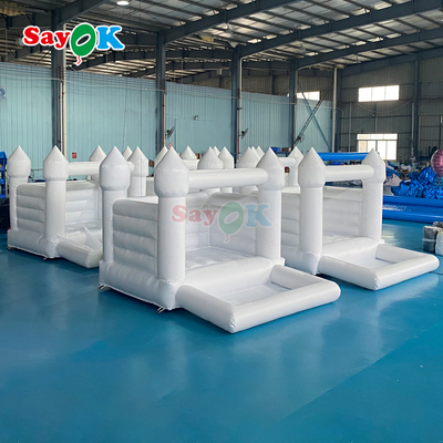 Sayok White Wedding Party Rumah Bounce Kecil Boucy Inflatable Castle dengan Ball Pit