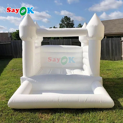 Sayok White Wedding Party Rumah Bounce Kecil Boucy Inflatable Castle dengan Ball Pit