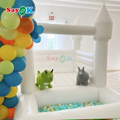 Sayok White Wedding Party Rumah Bounce Kecil Boucy Inflatable Castle dengan Ball Pit