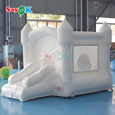 Sayok Rumah Pantul Kecil Tiup Merah Muda Inflatables Putih Istana Boucy untuk Pesta Ulang Tahun