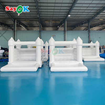 Sayok Rumah Pantul Kecil Tiup Merah Muda Inflatables Putih Istana Boucy untuk Pesta Ulang Tahun