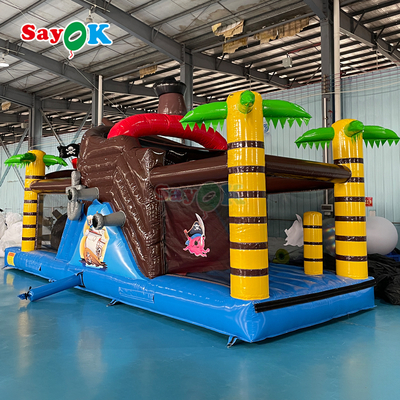 Sayok Custom Commercial Bouncing Inflatable Bounce Castle Kapal Bajak Laut Inflatable Bouncer Slide untuk Anak-anak