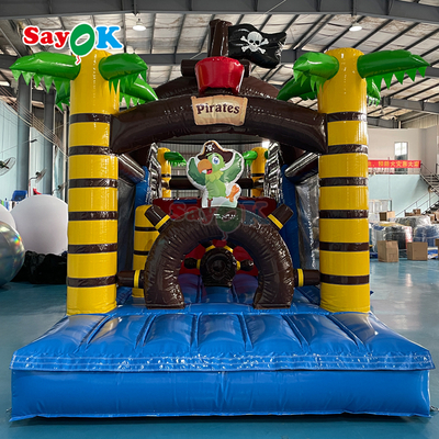 Sayok Custom Commercial Bouncing Inflatable Bounce Castle Kapal Bajak Laut Inflatable Bouncer Slide untuk Anak-anak